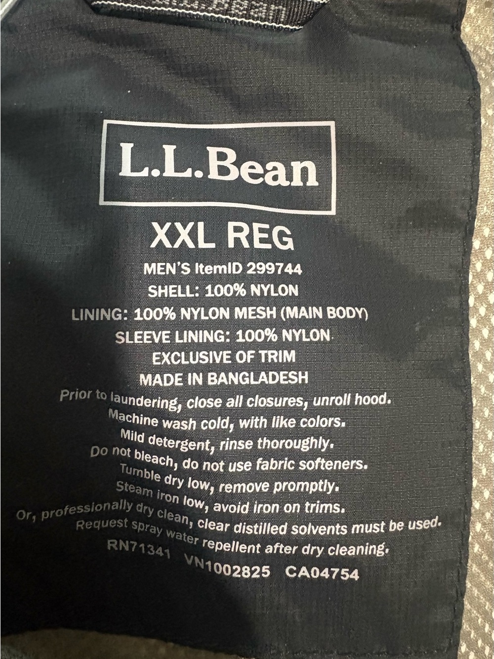 L.L. Bean Black Men's Nylon Jacket